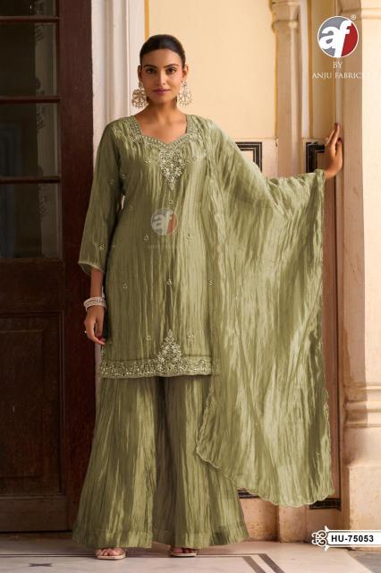 Anju fabrics HU 75053 kurti catalogs at wholesale price